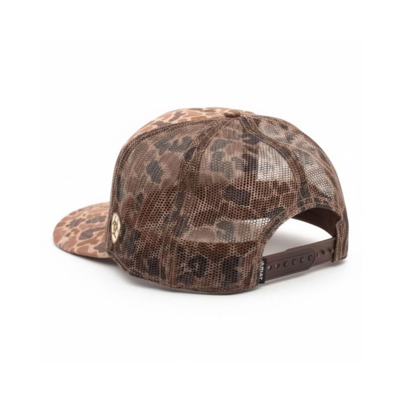 Gorra ARIAT Heritage Patch Snapback con camuflaje de pato y malla