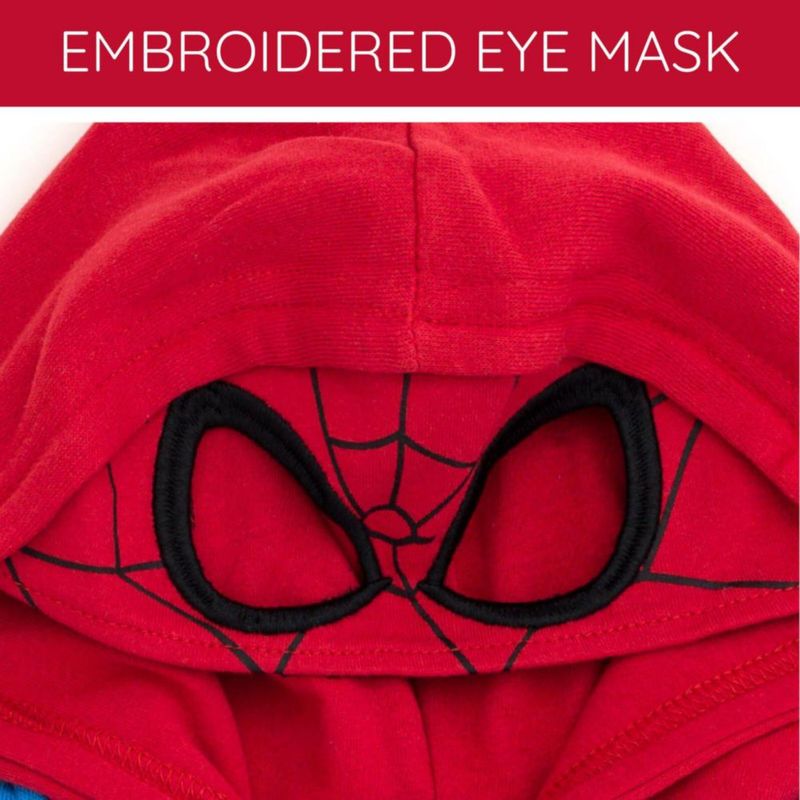 Sudadera con capucha de forro polar Marvel Spider-Man 4T azul/roja (cosplay)
