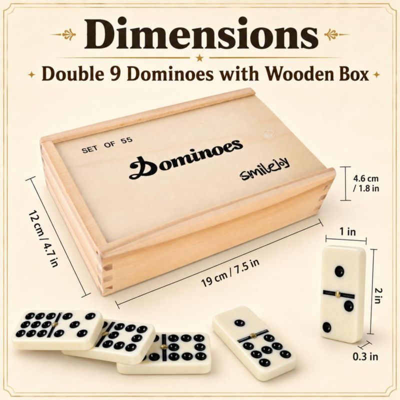 Dominó Smilejoy 55 fichas con caja de madera
