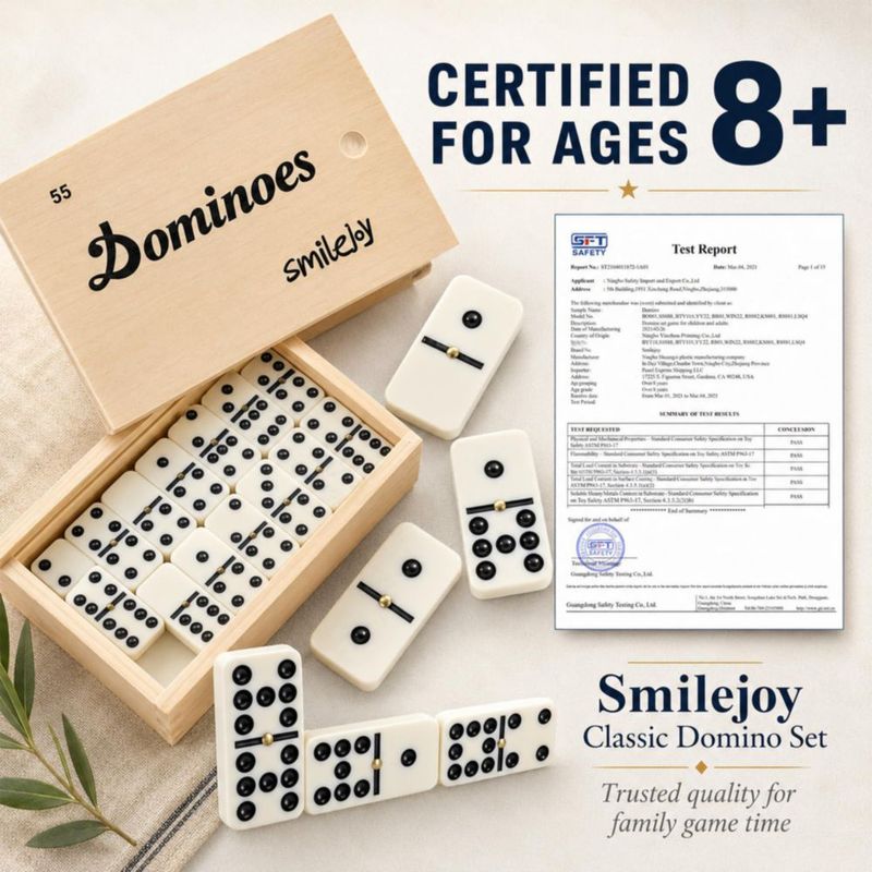 Dominó Smilejoy 55 fichas con caja de madera
