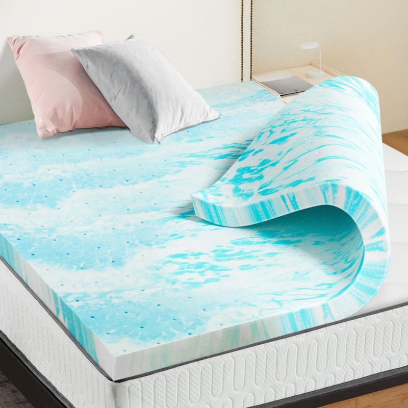 Sobrecolchón OLIXIS de espuma viscoelástica con gel de 76 cm – Tamaño Twin