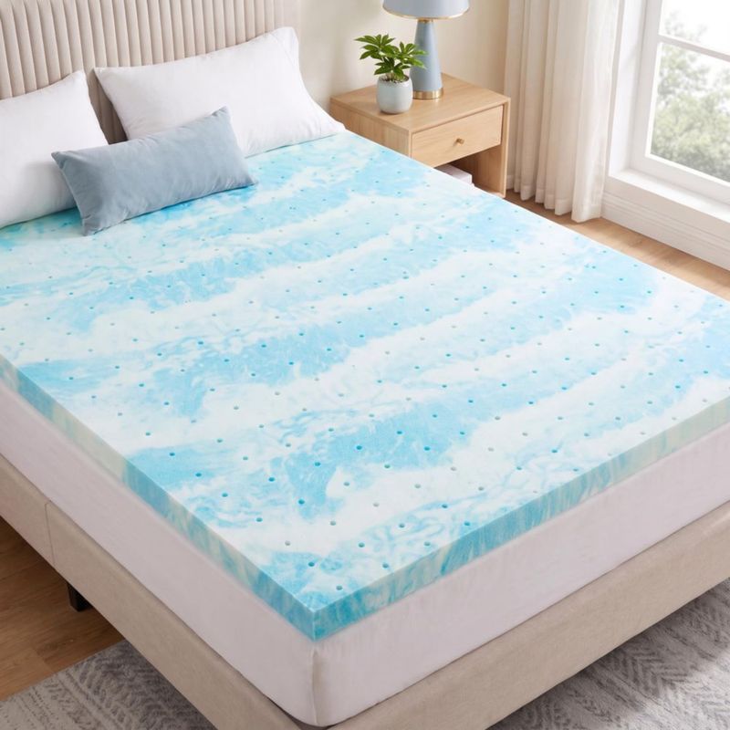 Sobrecolchón OLIXIS de espuma viscoelástica con gel de 76 cm – Tamaño Twin