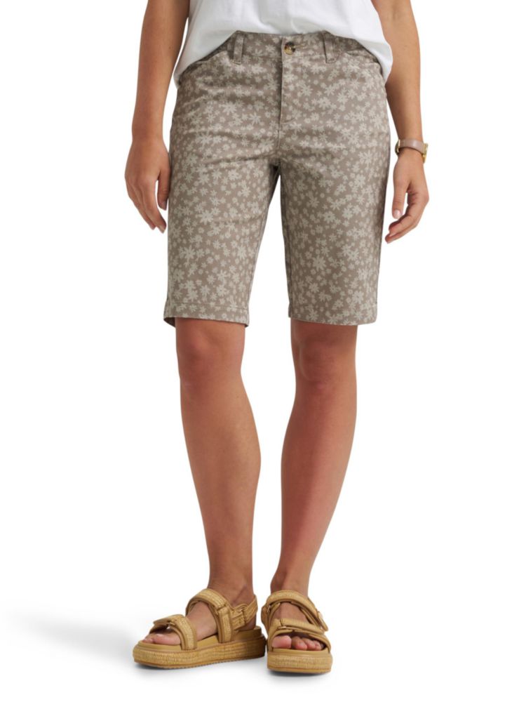 Bermudas Lee 23 cm con estampado floral Mushroom/Stone