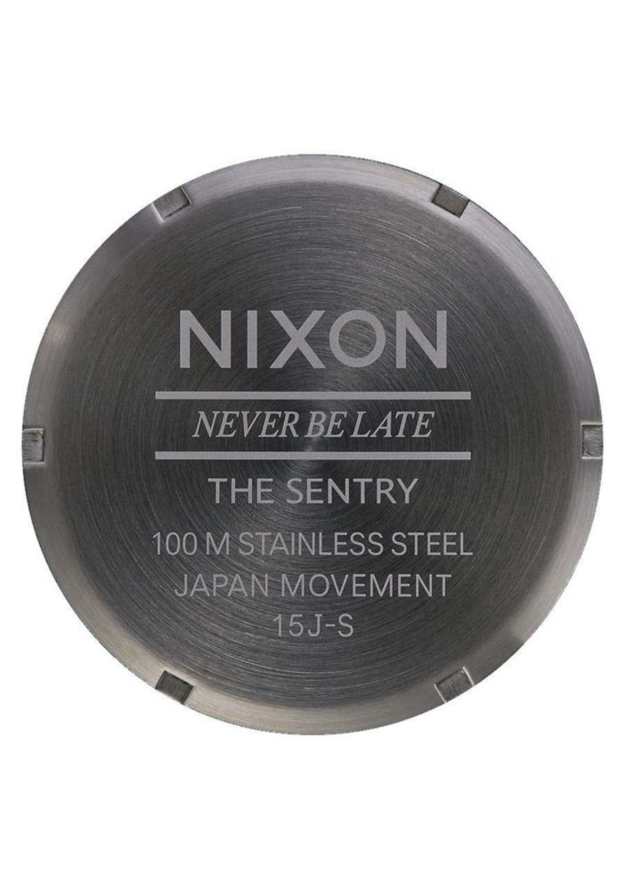 Reloj Nixon A105 Sentry 42 mm Acero Inoxidable con Correa de Cuero