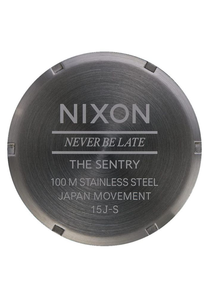 Reloj Nixon A105 Sentry 42 mm Acero Inoxidable con Correa de Cuero