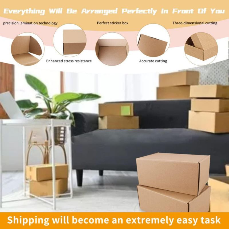 Cajas de envío JIUZHOUXIN 10 pzas 30x23x10 cm caqui