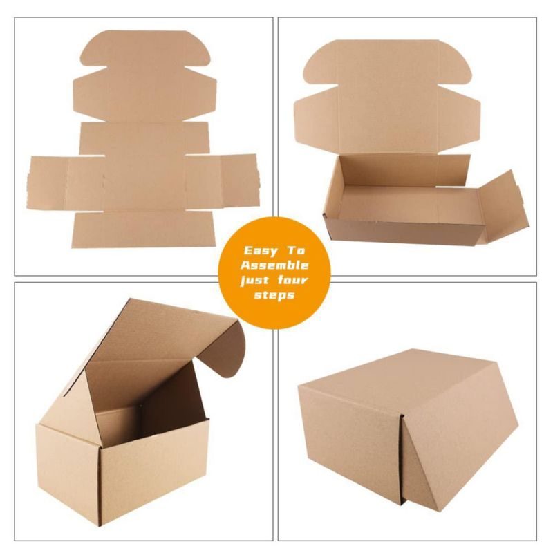 Cajas de envío JIUZHOUXIN 10 pzas 30x23x10 cm caqui