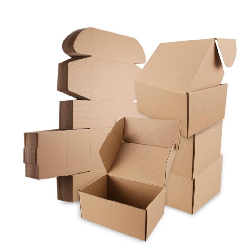 Cajas de envío JIUZHOUXIN 10 pzas 30x23x10 cm caqui