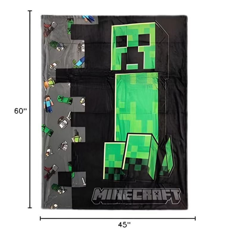 Manta Bioworld 114x152 cm Minecraft Creeper de Forro Polar