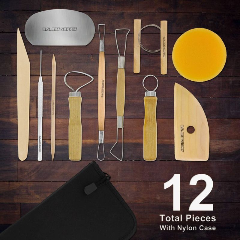Juego de Herramientas para Arcilla de 12 Piezas - U.S. Art Supply