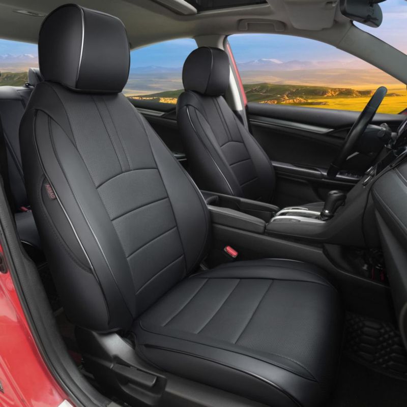 Fundas de asiento Lolcar para Honda Civic 2016-2021 de cuero 5 plazas