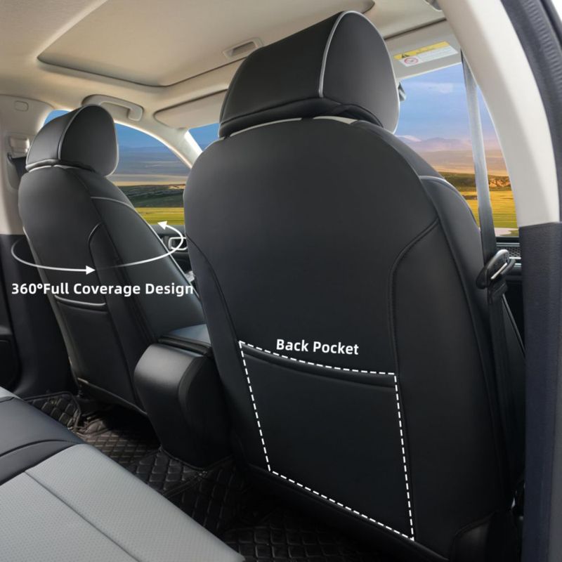 Fundas de Asiento Lolcar de Cuero para Honda Civic 4 Puertas 5 Asientos