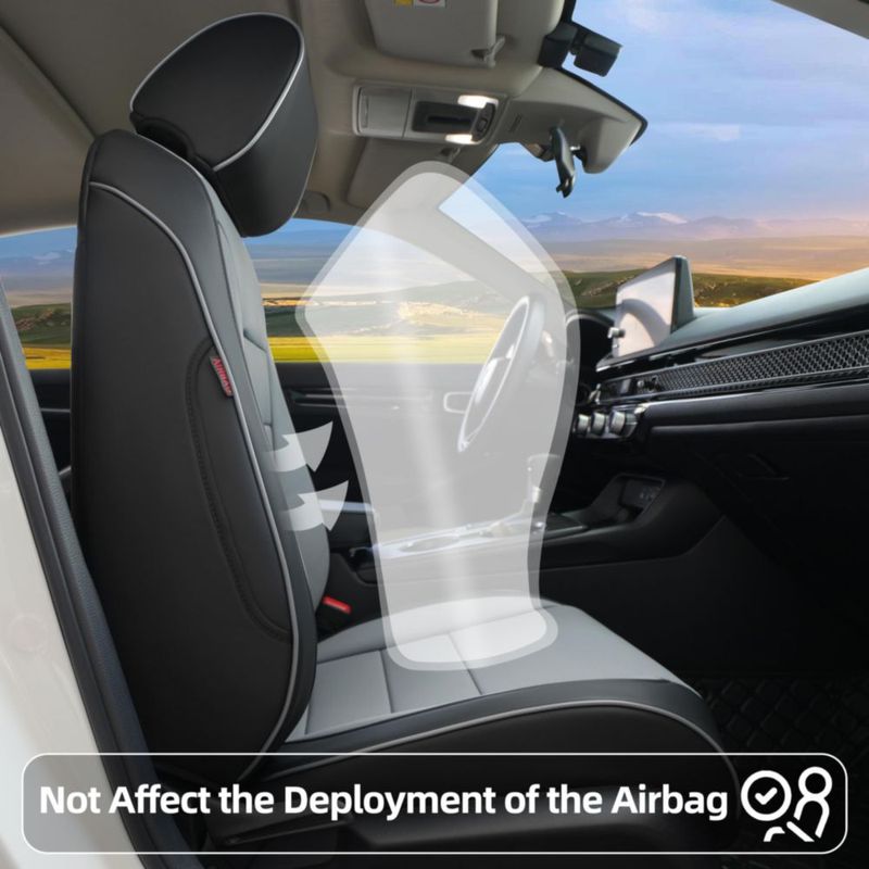 Fundas de Asiento Lolcar de Cuero para Honda Civic 4 Puertas 5 Asientos