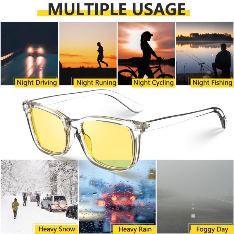 Gafas de conducción VISOONE polarizadas con visión nocturna amarillas