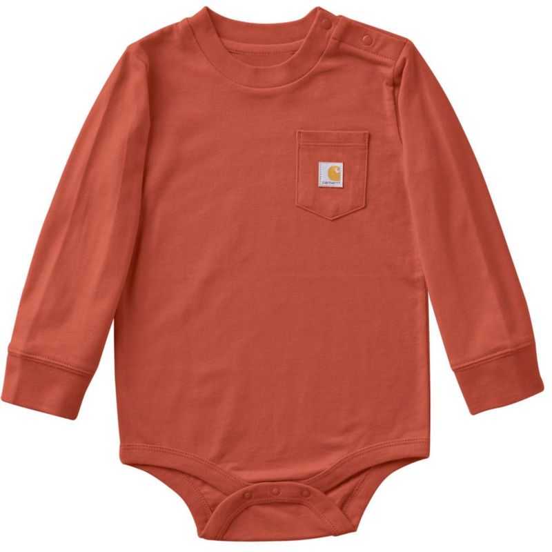 Body Carhartt 12 meses color Ladrillo Quemado