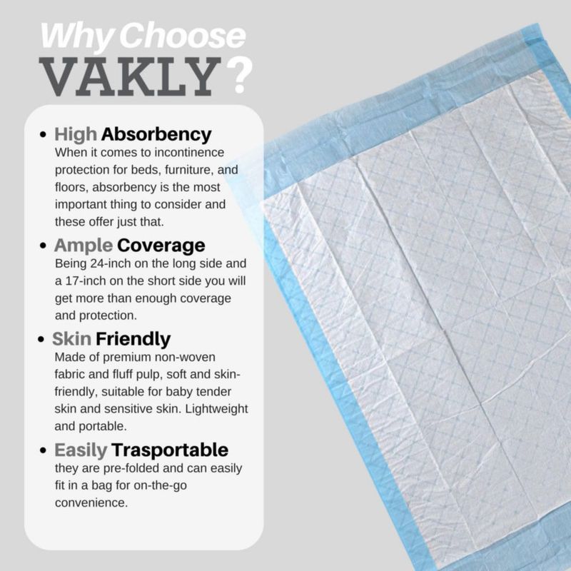Almohadillas absorbentes Vakly 43x61 cm 25 unidades