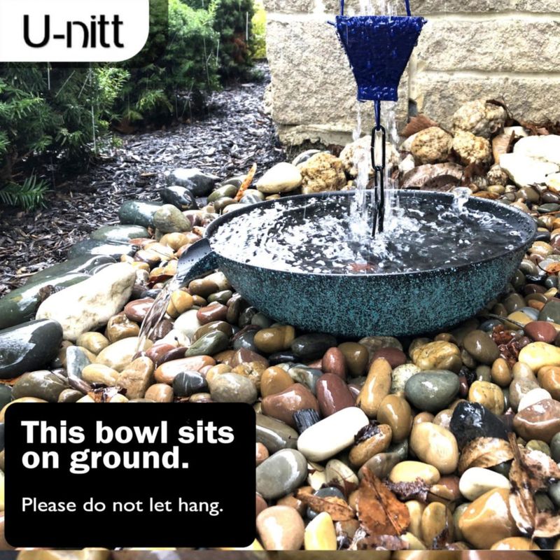 Cuenco de Derrame U-nitt 30 cm Negro para Cadena de Lluvia