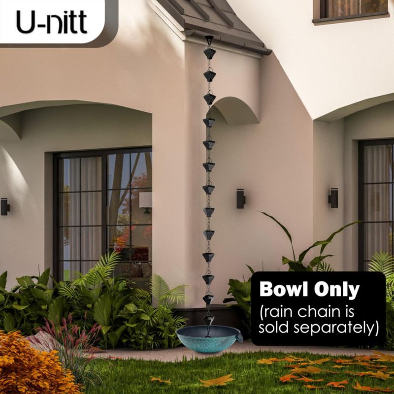 Cuenco de Derrame U-nitt 30 cm Negro para Cadena de Lluvia