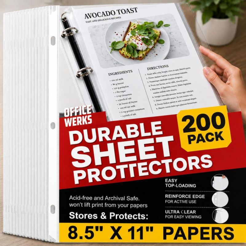 Protectores de hojas Office Werks 21x28 cm Pack de 200