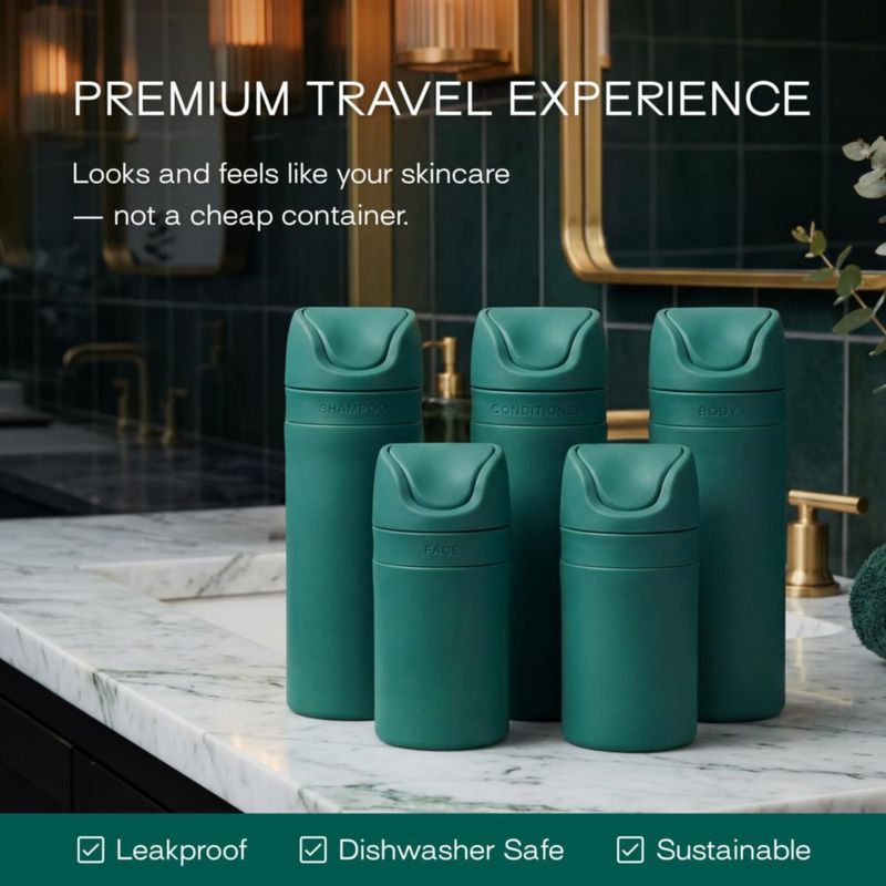Botellas de viaje RIES 5 unidades 34 oz/17 oz