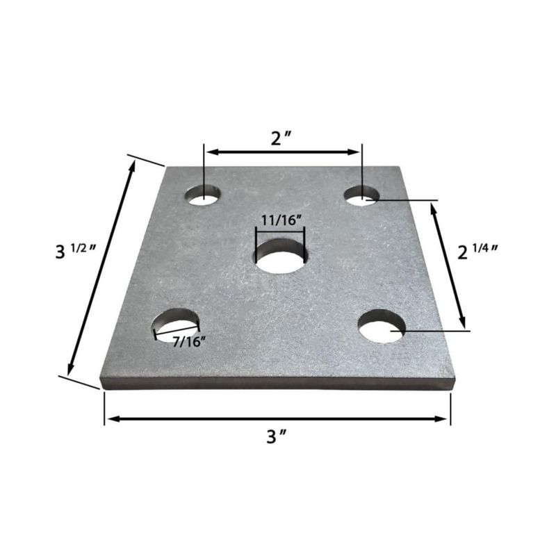 Juego de pernos en U A.A de 38 cm para eje de remolque de 38 cm zincado
