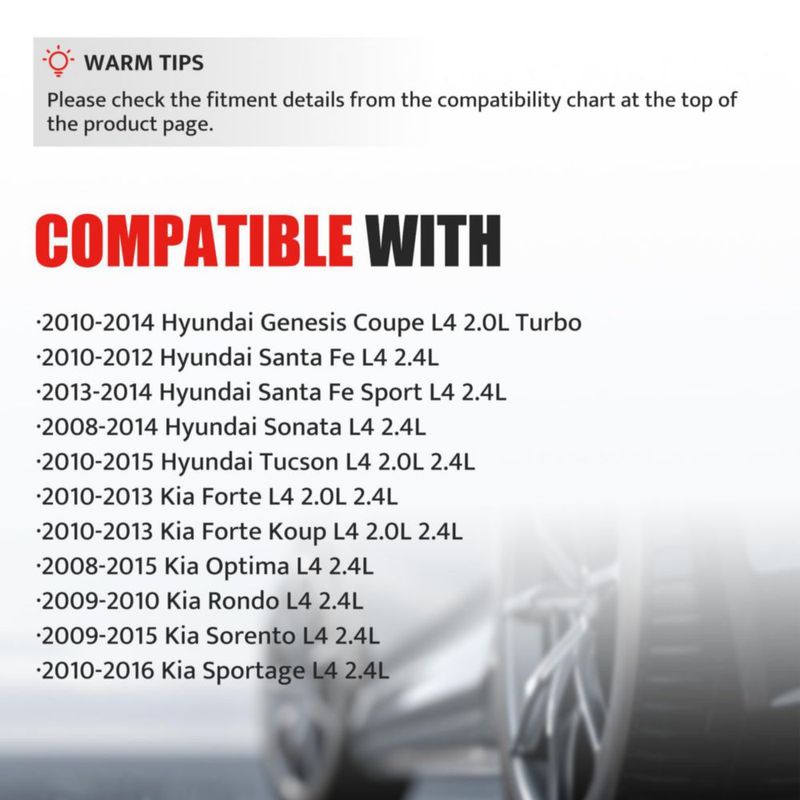 Bobinas de Encendido NPAUTO Paquete de 4 para Hyundai Kia L4 2.0 2.4L