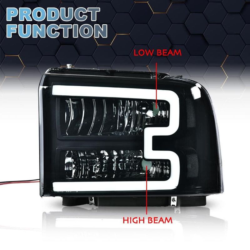 Conjunto de faros LED PIT66 para Ford F250 F350 F450 2005-07