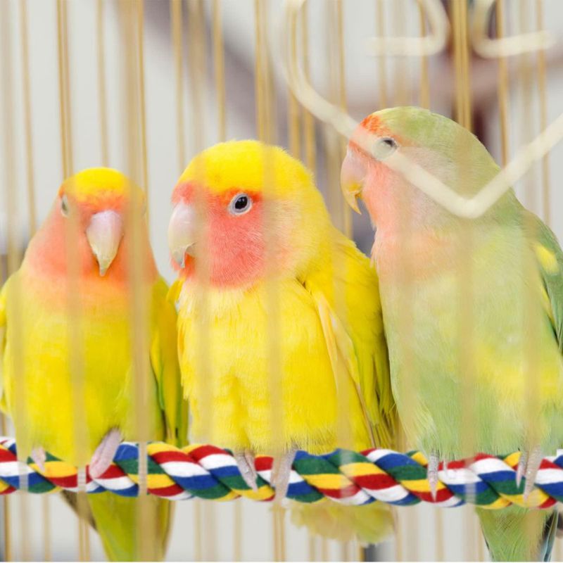 Percha de cuerda para aves Mygeromon 104 cm metálica flexible