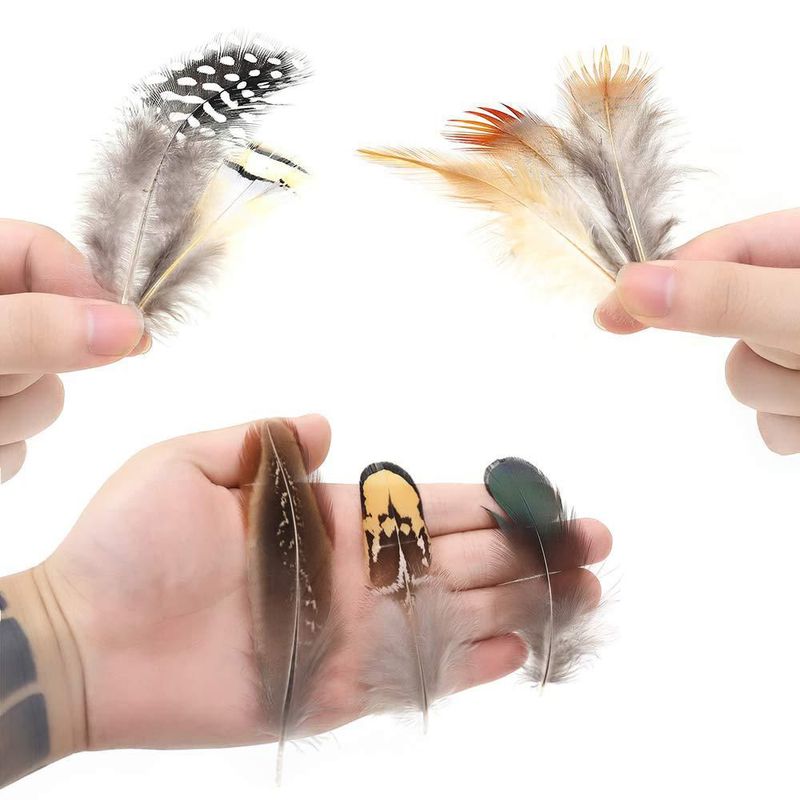 Plumas artesanales Ballinger 180 uds 9 estilos 5‑15 cm