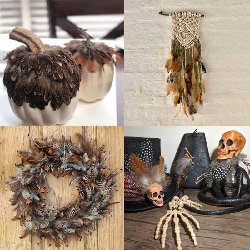 Plumas artesanales Ballinger 180 uds 9 estilos 5‑15 cm