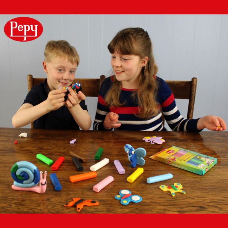 Pepy Plastilina reutilizable y que no se seca – juego de 24 piezas; 2 de cada uno de 12 colores 08 onzas cada una perfecta para proyectos de arte y