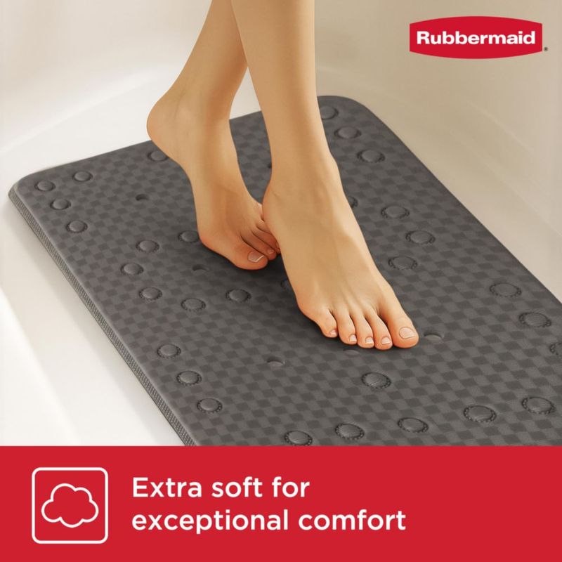 Alfombra de Baño Rubbermaid 91x43 cm Gris de Espuma Antideslizante