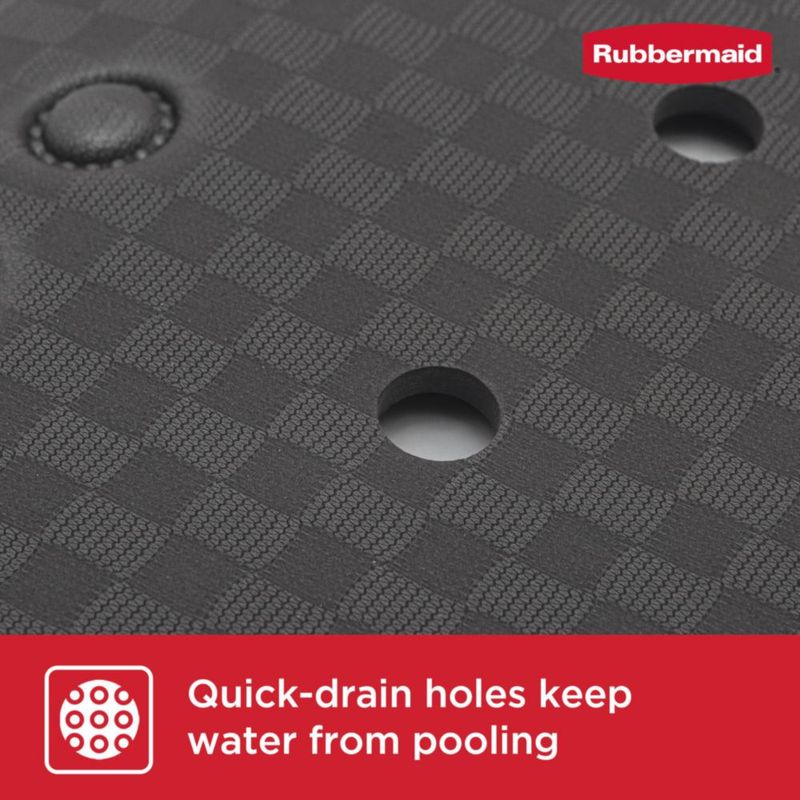 Alfombra de Baño Rubbermaid 91x43 cm Gris de Espuma Antideslizante