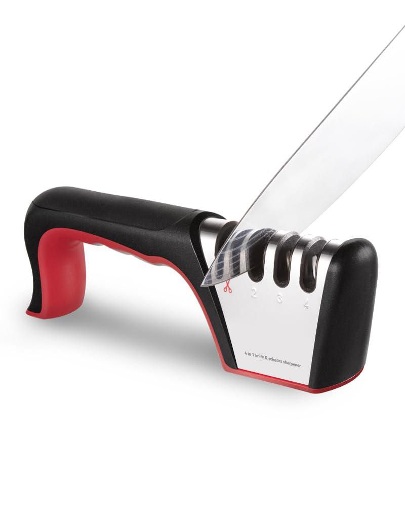 Afilador de Cuchillos y Tijeras Brigii 4 en 1 para Cocina