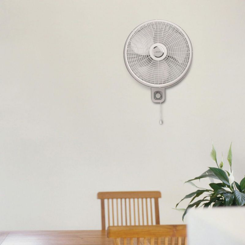Ventilador de pared Lasko M16900 16 pulgadas 3 velocidades oscilante gris