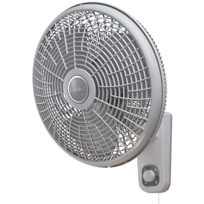 Ventilador de pared Lasko M16900 16 pulgadas 3 velocidades oscilante gris