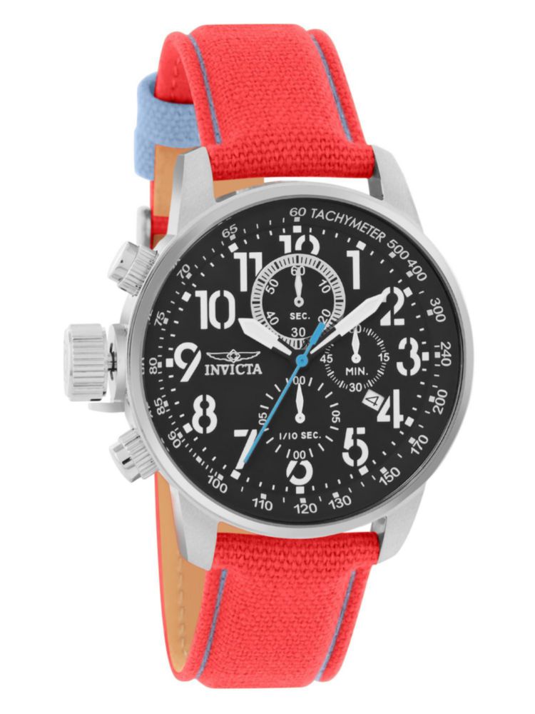 Reloj Invicta 12070 Force Cronógrafo Esfera Negra Correa Roja