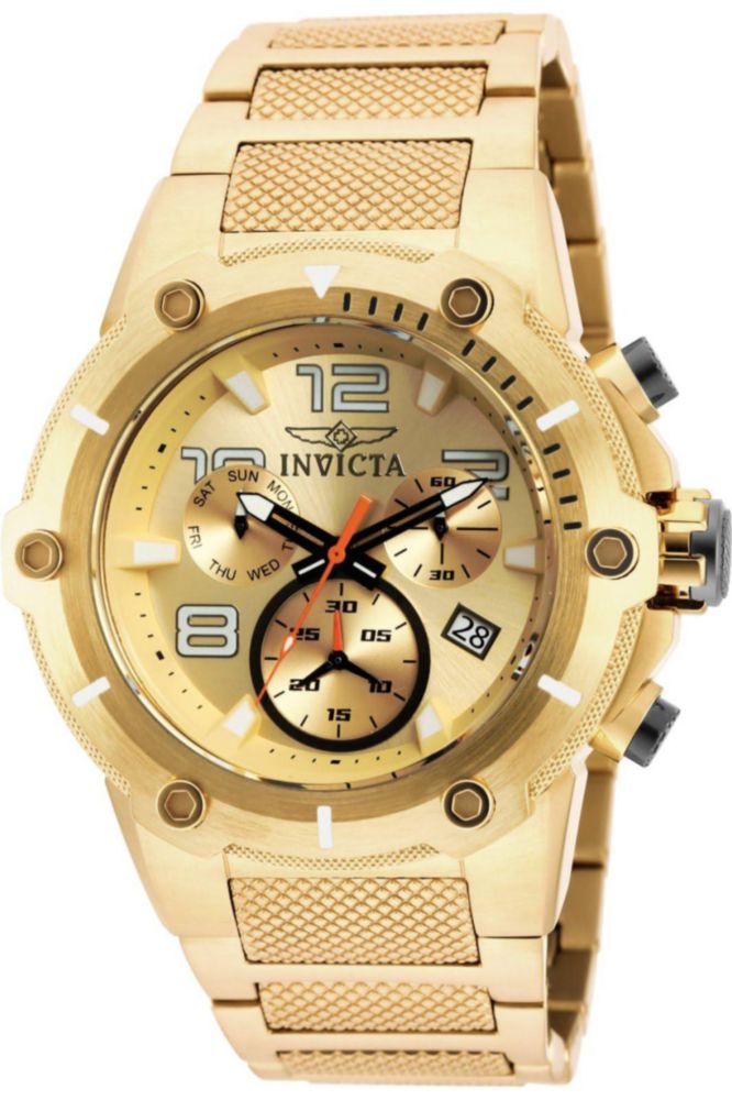 Reloj Invicta Speedway 19529 para hombre esfera dorada 100 m WR