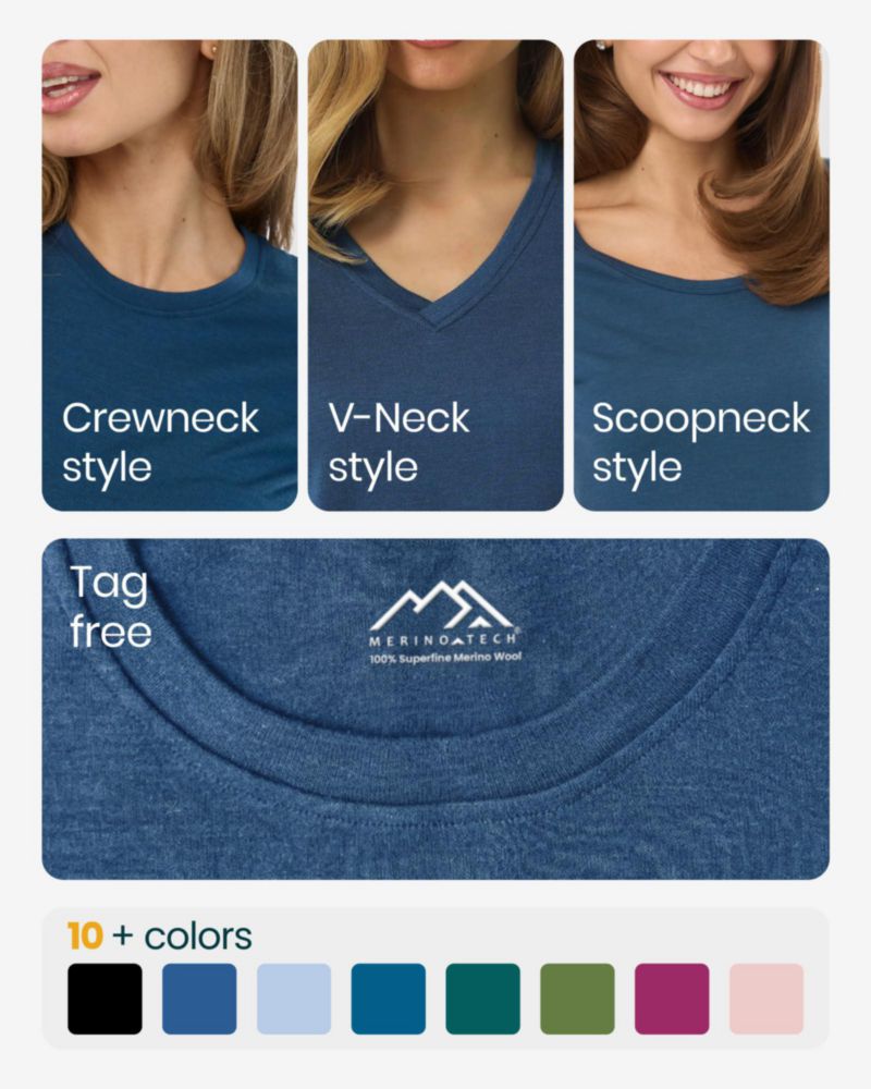 Camiseta Merino.tech talla XL color burdeos 100% lana