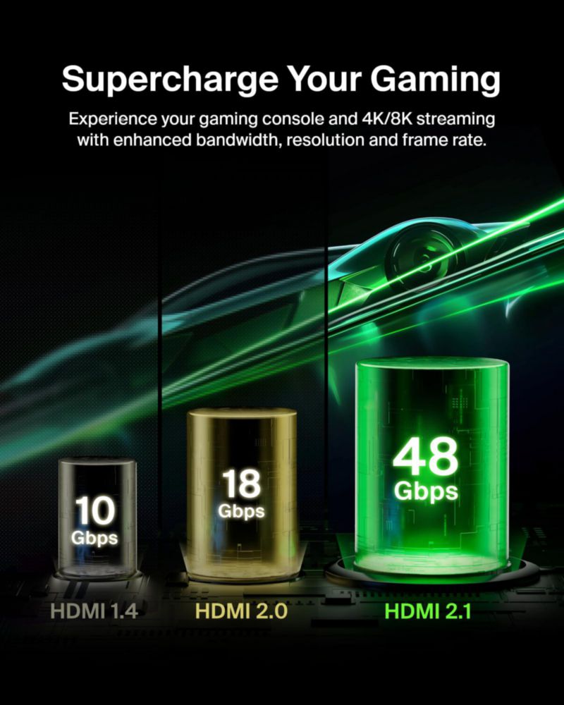 Cable HDMI 2.1 Belkin Ultra HD 4K 8K @60Hz 48 Gbps 2 m - PS4 PS5 Xbox