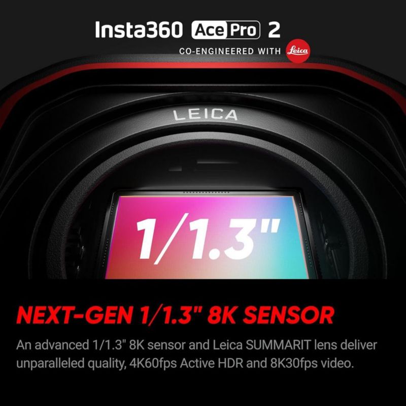 Cámara de acción Insta360 Ace Pro 2 8K impermeable con IA
