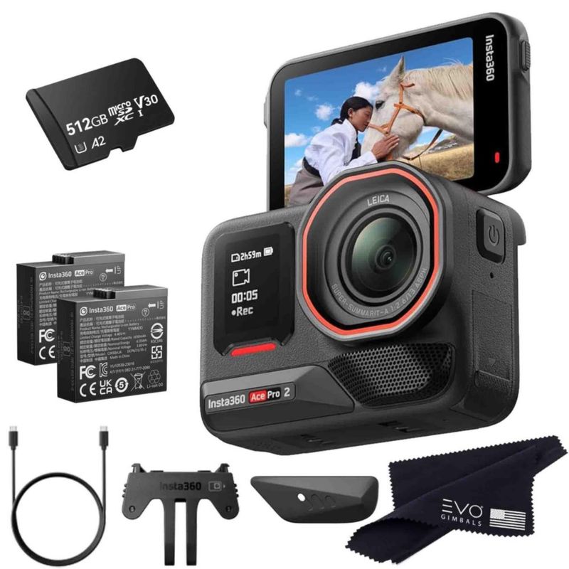 Cámara de acción Insta360 Ace Pro 2 8K impermeable con IA