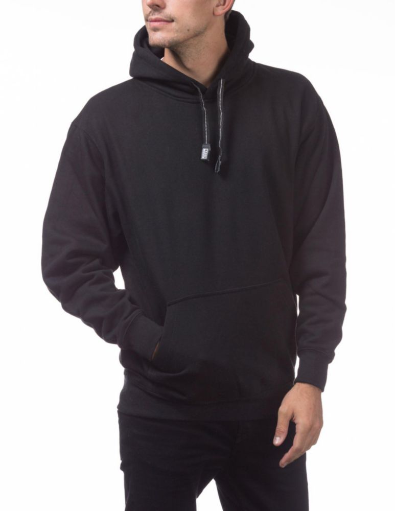 Sudadera con capucha Pro Club para hombre talla grande negra 13 oz (368 g) tejido grueso