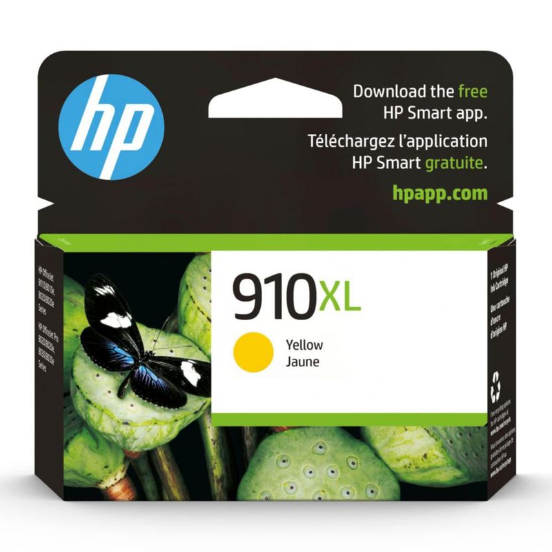 Cartucho de tinta HP 910XL amarillo de alto rendimiento para OfficeJet