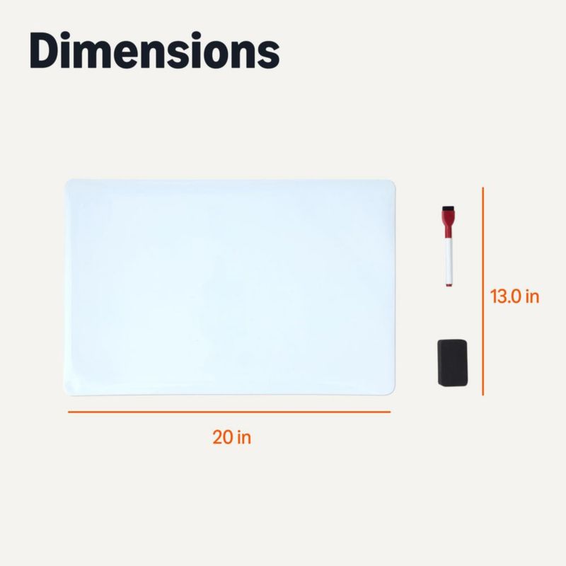 Pizarra blanca magnética para nevera Amazon Basics 51x33 cm