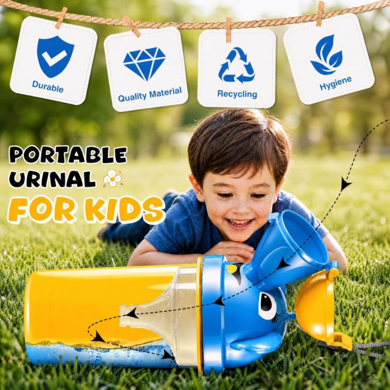 Orinal portátil BYETOO de 500 ml para niños en viajes