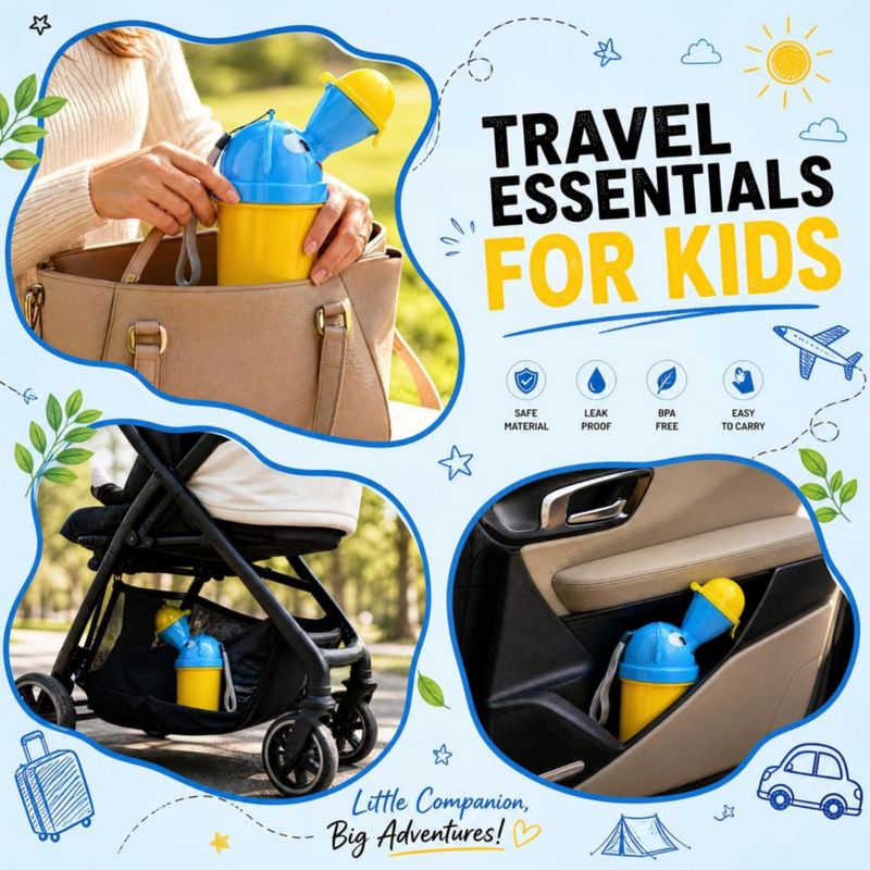 Orinal portátil BYETOO de 500 ml para niños en viajes