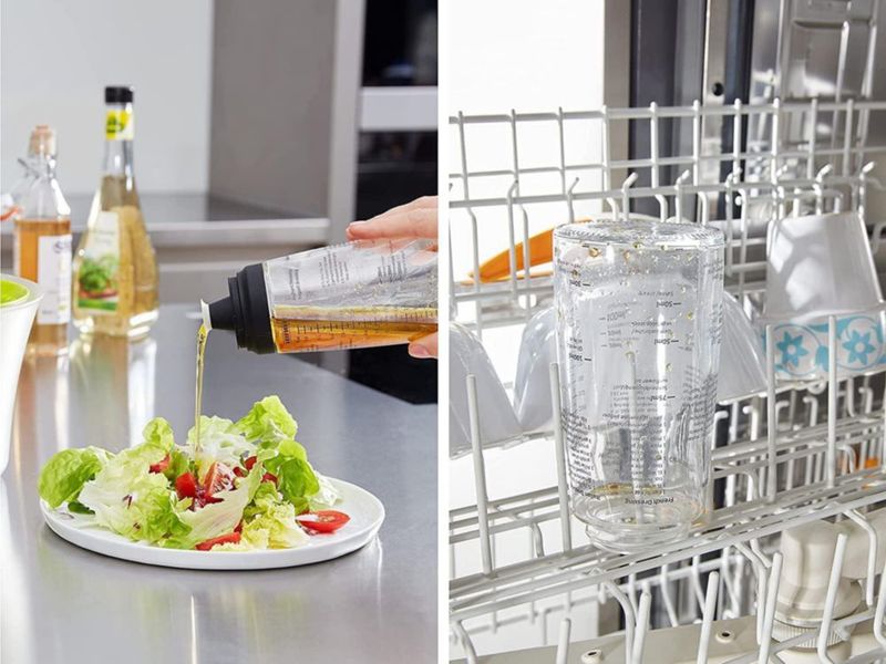 Botella de Aliño para Ensalada Leifheit 300 ml Negra