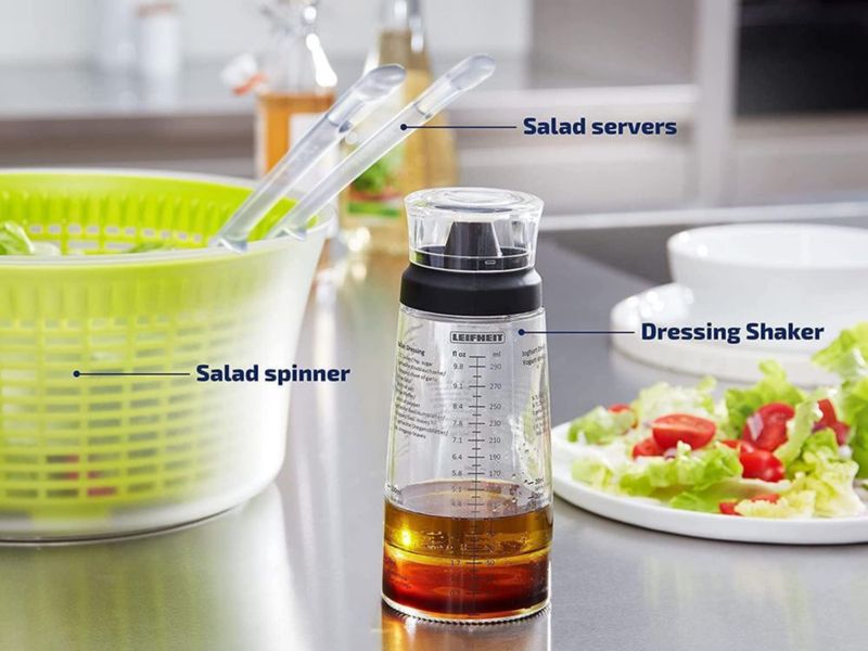 Botella de Aliño para Ensalada Leifheit 300 ml Negra