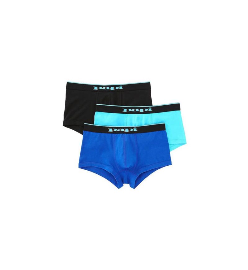 Bóxer Papi Pack de 3 Brasileños Sólidos Tipo Trunk